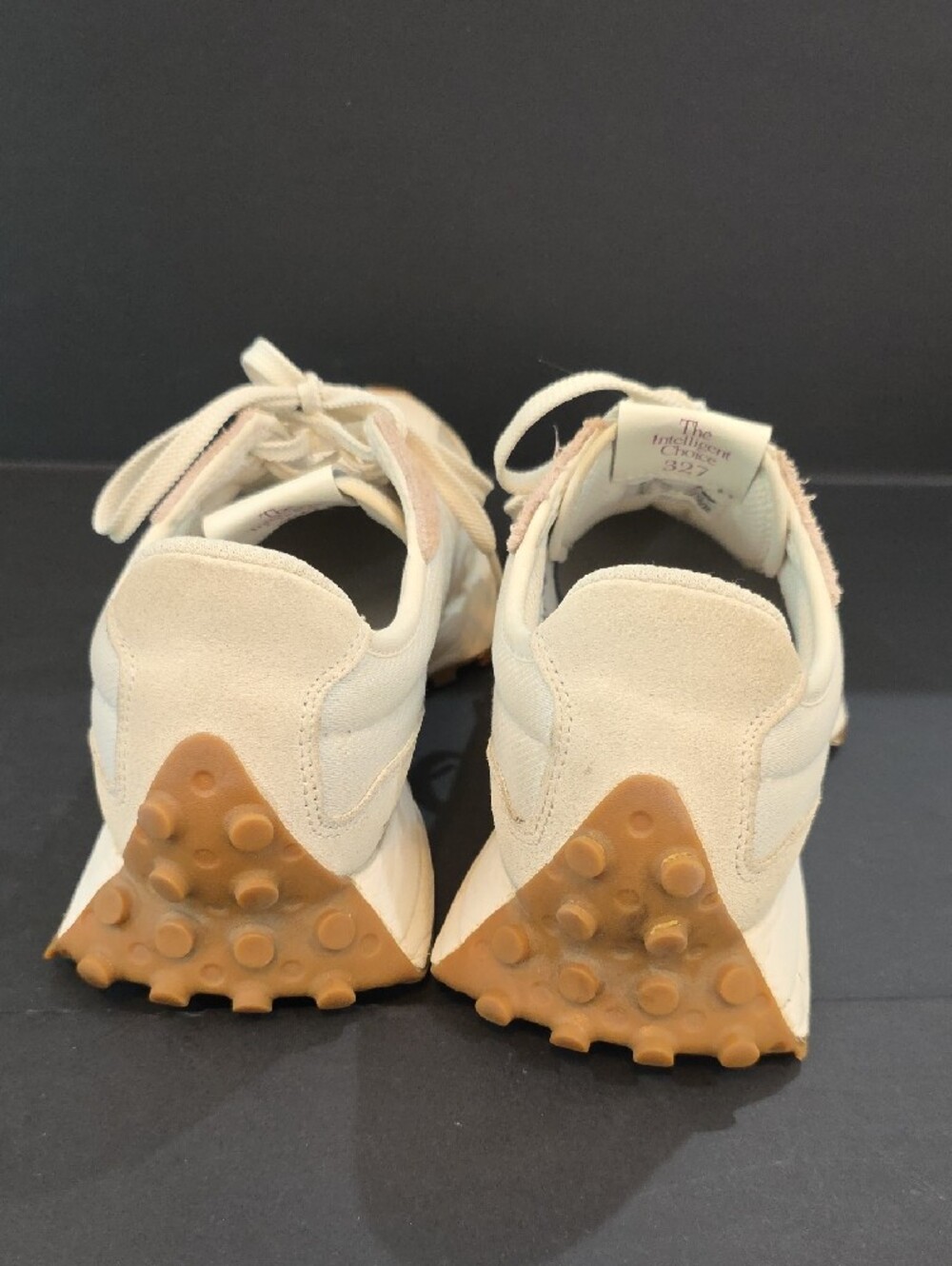 New Balance 327 Women's Cream & Pink Sneakers Size 8.5 - Picture 5 of 9